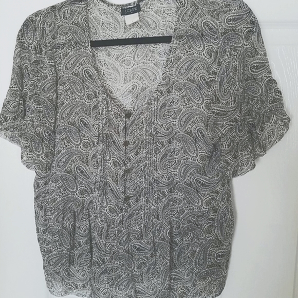 J. Crew, 0142, Paisley top, 100% silk,Size S - Picture 4 of 8